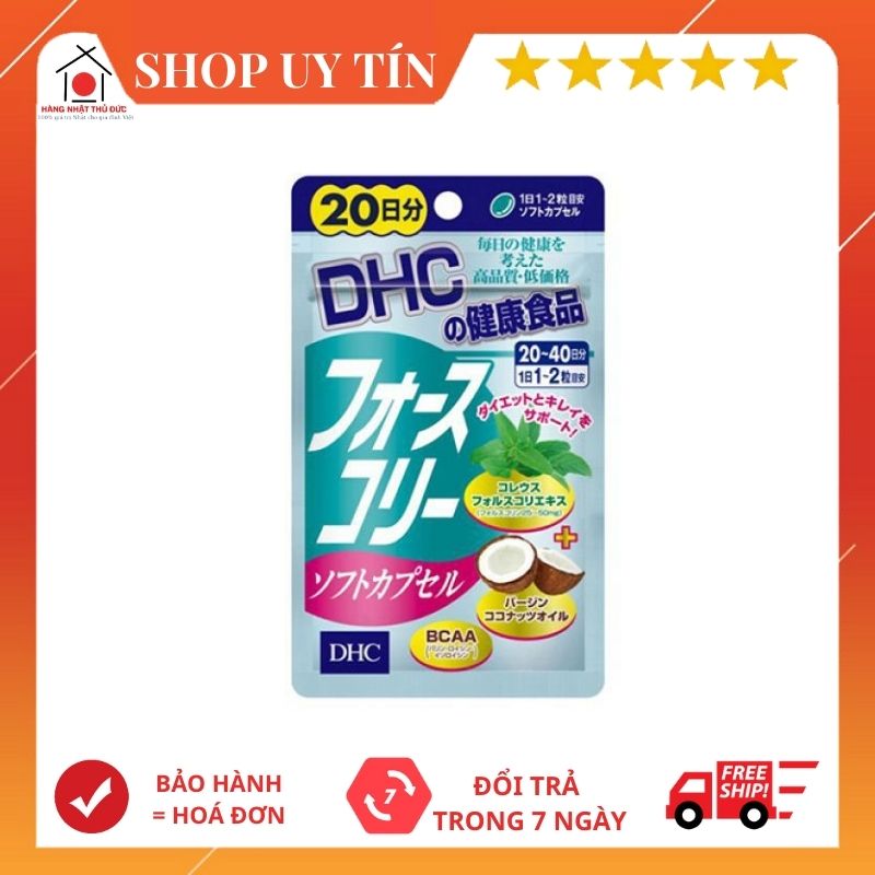 VIÊN UỐNG TAN MỠ GIẢM CÂN DHC BCAA BỔ SUNG DẦU DỪA 20 NGÀY 40 VIÊN GIẢM CÂN HIỆU QUẢ TẠI HÀNG NHẬT THỦ ĐỨC