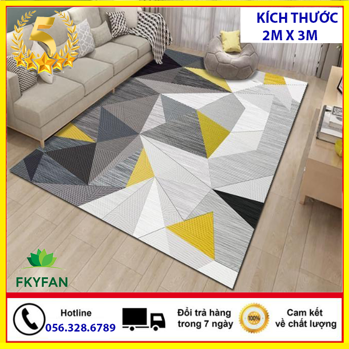 [ TẶNG THẢM CHÂN] Thảm BALI trải sàn FKYFAN 3m x 2m tốt hơn thảm lông phong cách hiện đại ,thảm nỉ trải sàn phòng khách, thảm trải sàn văn phòng, thảm trải sàn nhà - FKYFAN