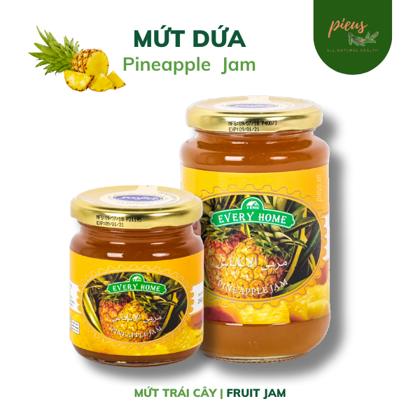 Mứt dứa | Pineapple Jam Everyhome 240g/ 450g | Mứt trái cây nhập khẩu Malaysia - Nguyên liệu pha chế, làm bánh