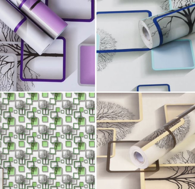   HCM Cuộn 10m decal giấy dán tường ô vuông cây xanh khổ 45cm keo sẵn dán 4.5 mét vuông bền màu không thấm nước. Chất liệu PVC không thấm nước bền màu không độc. hại. 