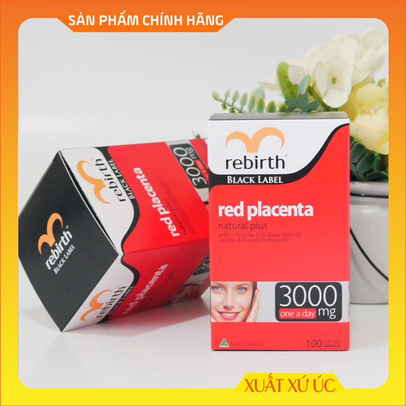 [HCM]Viên uống nhau thai cừu đỏ Rebirth Red Placenta 3000mg - 100 viên