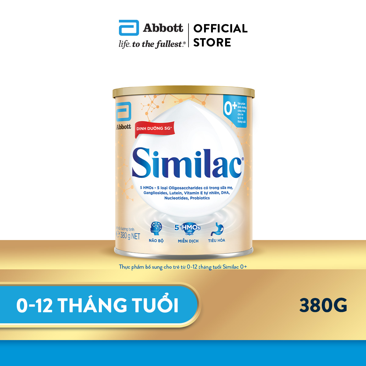Sữa bột Similac 1 400g đột phá dinh dưỡng 5G cho trẻ từ 0-6 tháng tuổi miễn dịch khỏe nhanh trí tựa "5G"