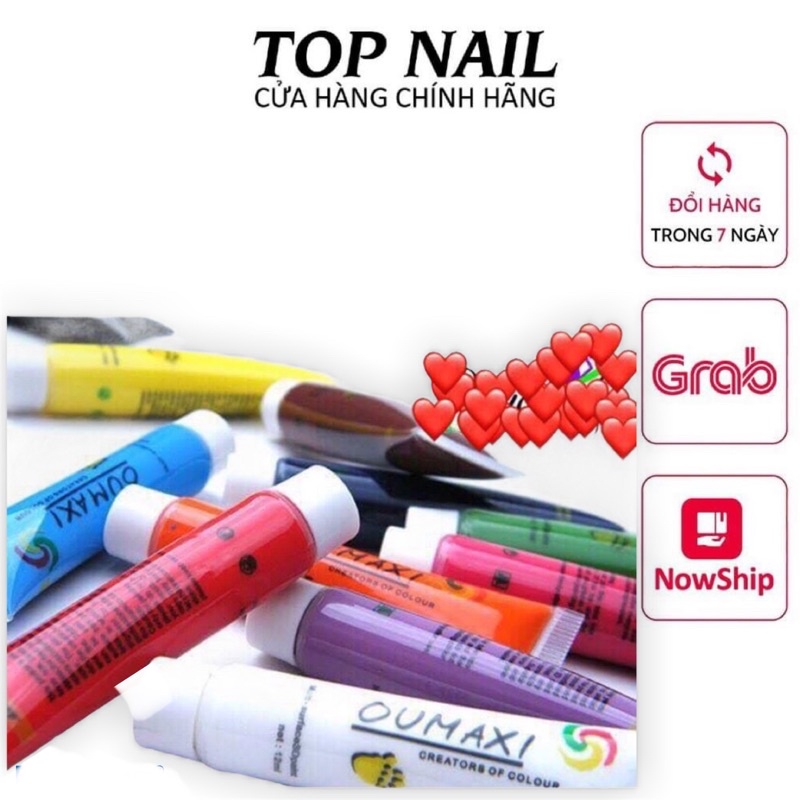 Tuyp màu g.el vẽ cọ bản Oumaxi 12ml lẻ