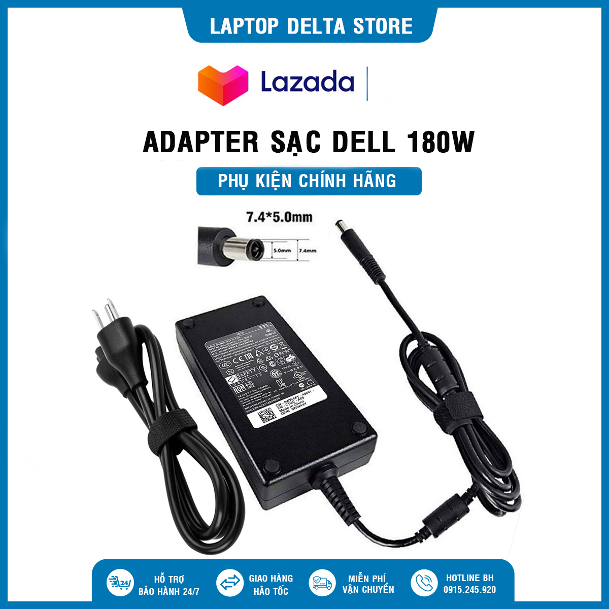 Sạc zin cho laptop dell precision 7510 , dell precision m4600, m4700, m4800, 7520