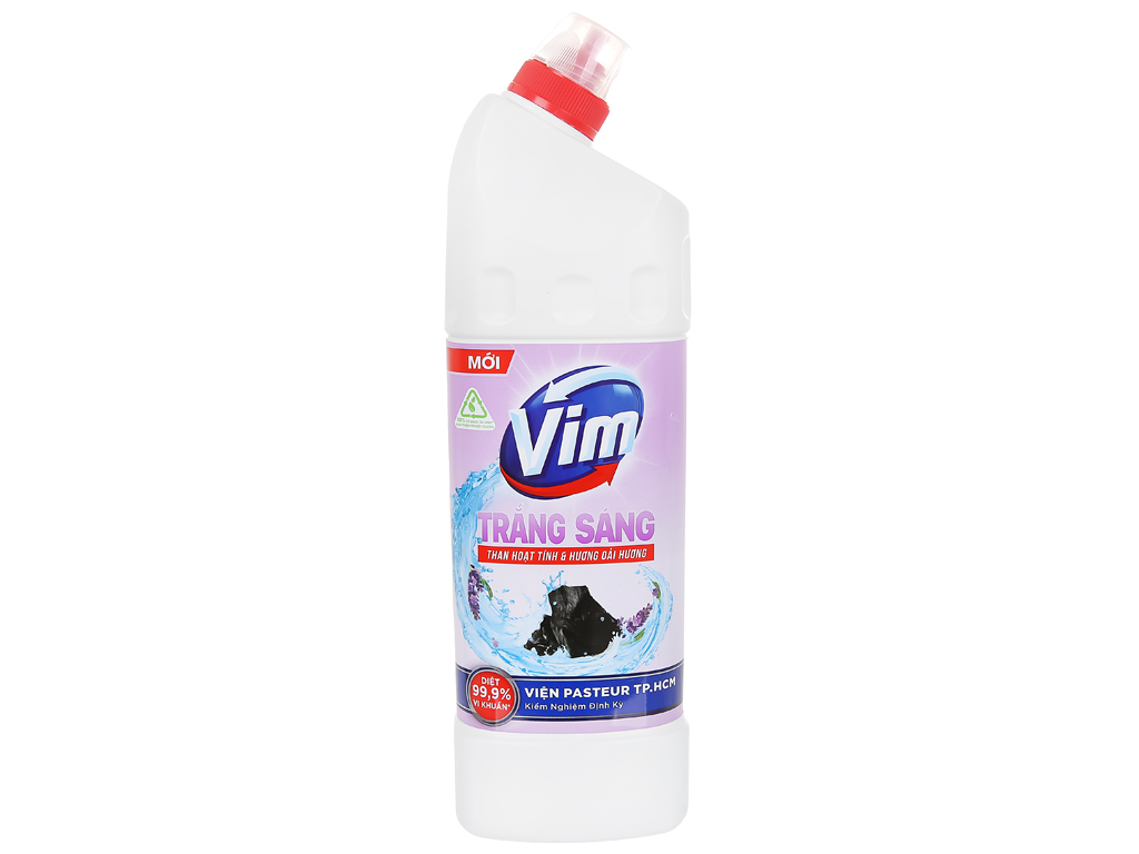 Chai tẩy bồn cầu vim khuẩn trắng sáng 880ml