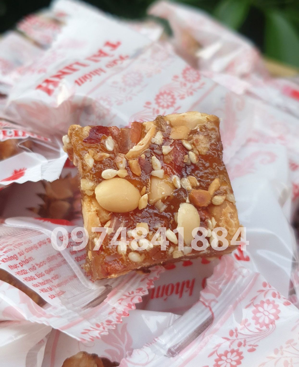 250G Kẹo khóm đậu phộng mè Tài Linh thơm ngon - đồ ăn vặt - mứt tết