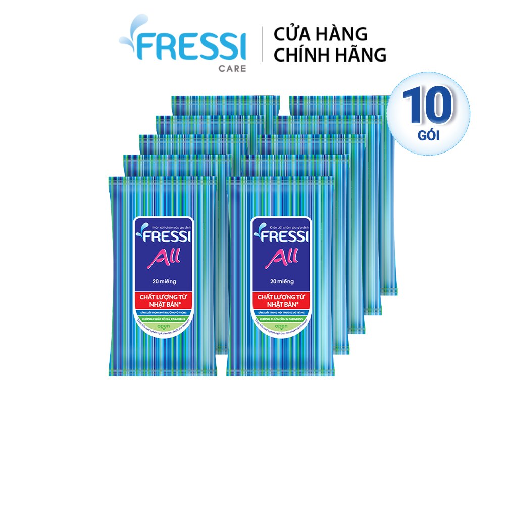 Combo10 Khăn ướt Fressi care For All 20 miếng