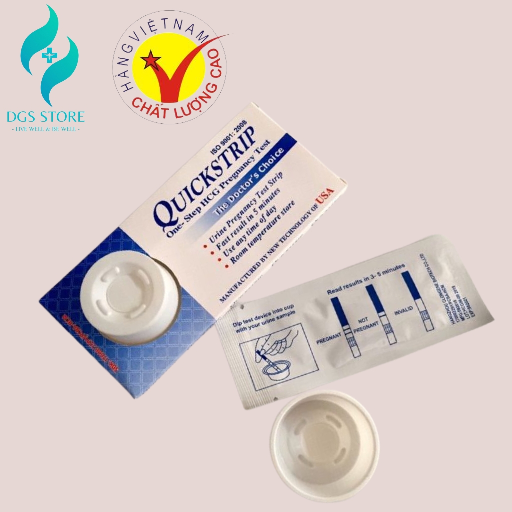  Hộp 24 Que Thử Thai Quickstrip- Que Phát Hiện Thai Sau 7-10 Ngày 