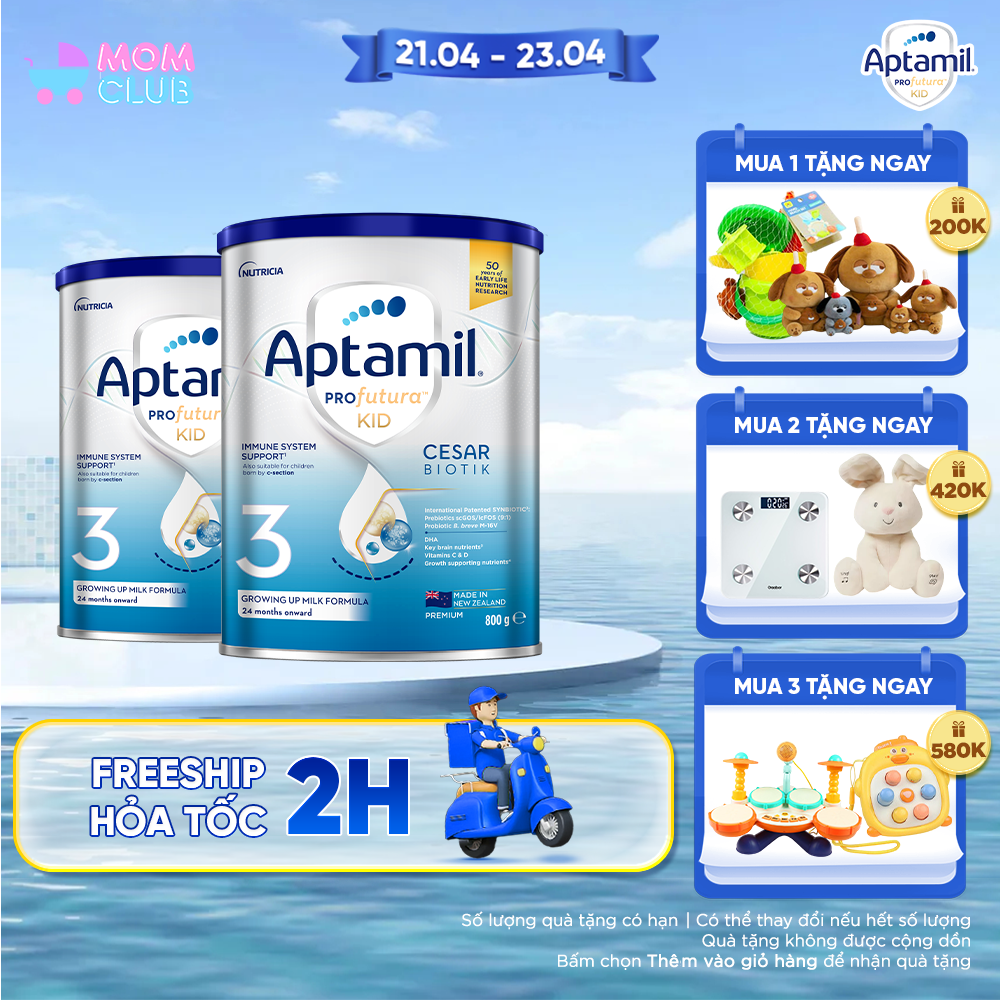 CB 2 Sữa bột Aptamil Profutura Kid Cesarbiotik New Zealand số 3 - Synbiotic độc quyền dành cho bé từ 2 đến 6 tuổi