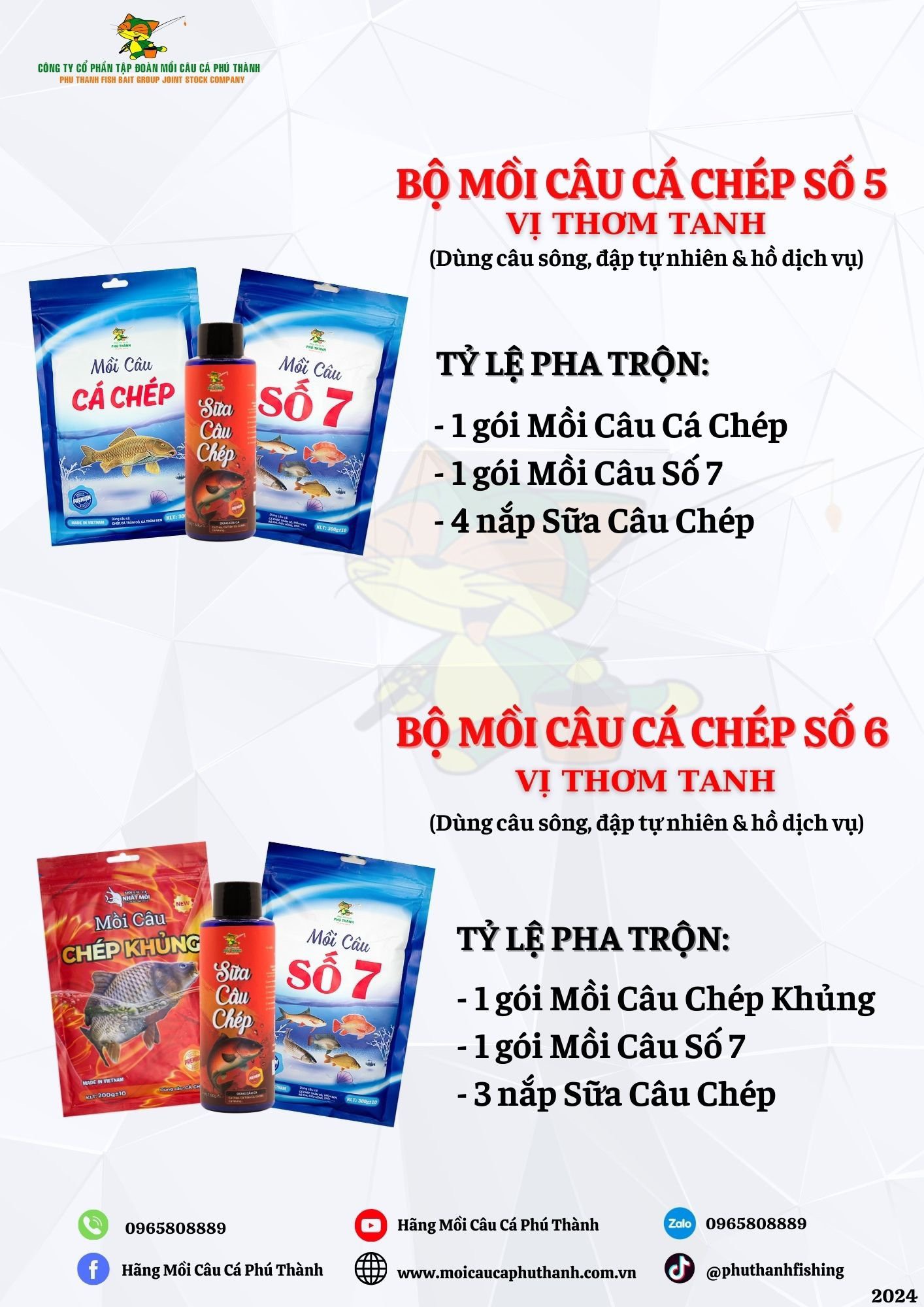 Bộ mồi câu cá chép số 5 - số 6