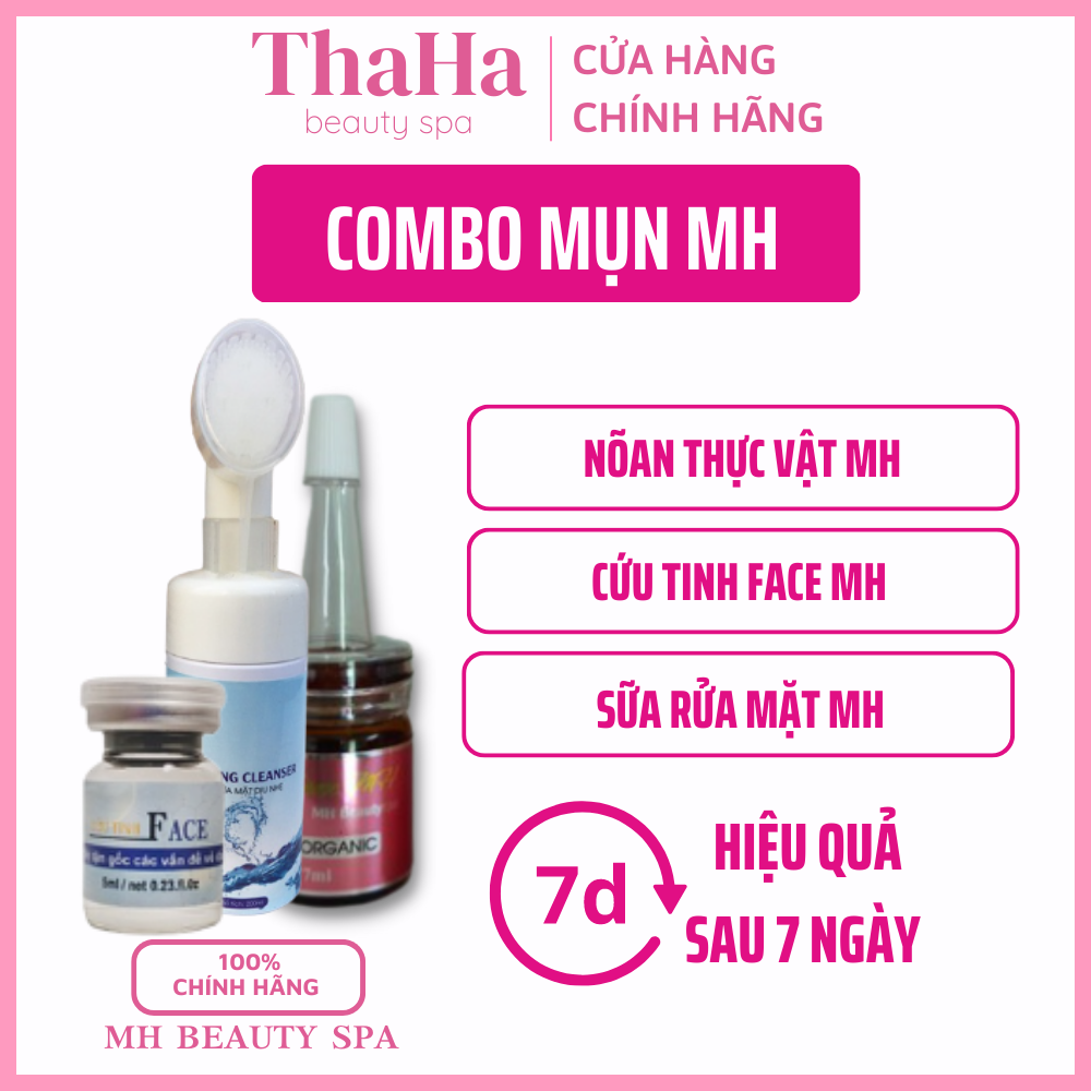 Noãn thực vật MH Beauty Spa, Thần dược MH, 7ml serum giảm mụn, dưỡng phục hồi da, làm dịu da