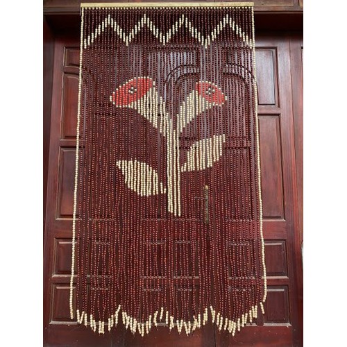 Rèm hạt gỗ trang trí phong thủy -cửa sổ vách ngăn- phòng thờ