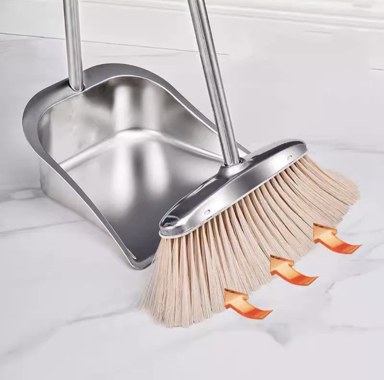 Chổi quét nhà chổi quét nhà bằng inox kèm hót rác domino.home