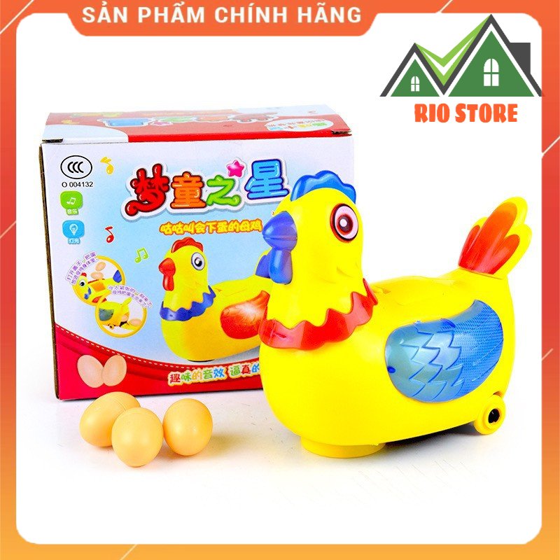 Đồ chơi gà đẻ trứng có nhạc đèn vui nhộn cho bé Rio Store