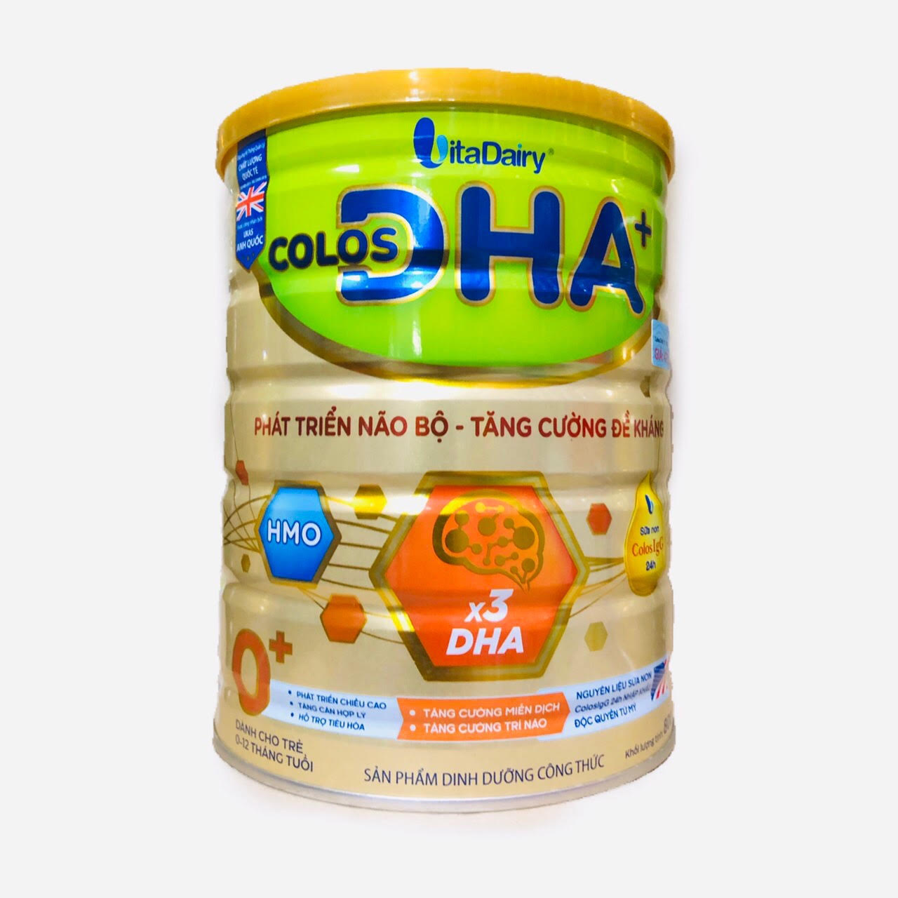 Sữa bột vitadairy colos dha 0+ 800g tích mã qr đầy đủ, date mới nhất