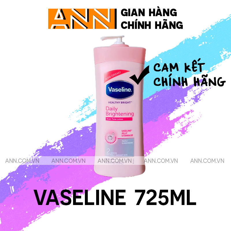 [Chính hãng] Sữa dưỡng thể trắng da Vaseline Healthy White 725ml - Dưỡng thể Vaseline UV Lightening Thái - 8901030667428