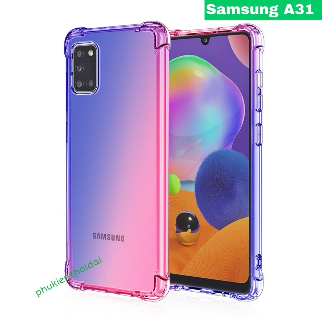 Ốp lưng Samsung Galaxy A31 dẻo TPU đa sắc nhiều màu chống sốc cao cấp