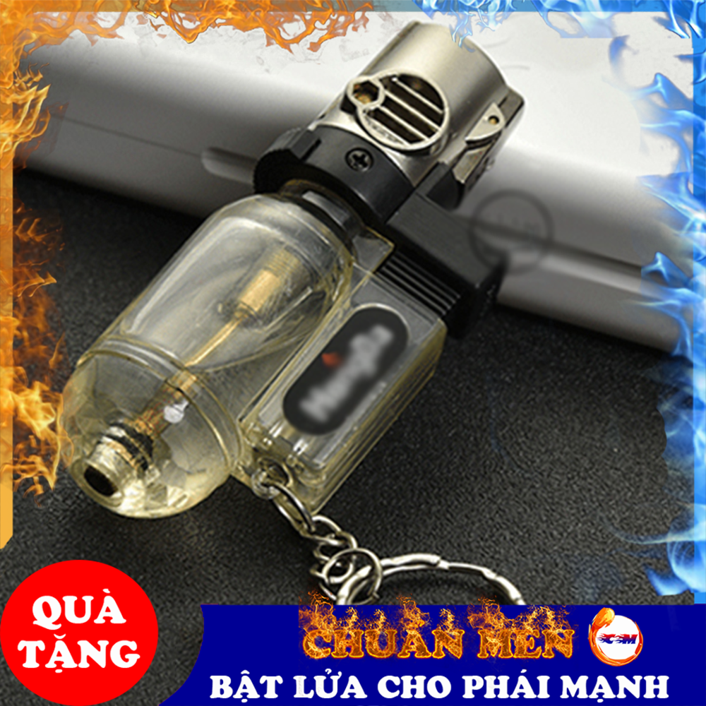Bật lửa khò Chuẩn Men ga 1 tia hình ngọn đuốc trong suốt - GD0168