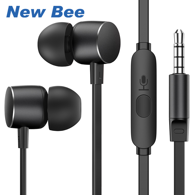 New Bee CH23 Wired Earphones Tai nghe có dây Giao diện 3,5mm Tai nghe trong tai với micrô Không có độ trễ