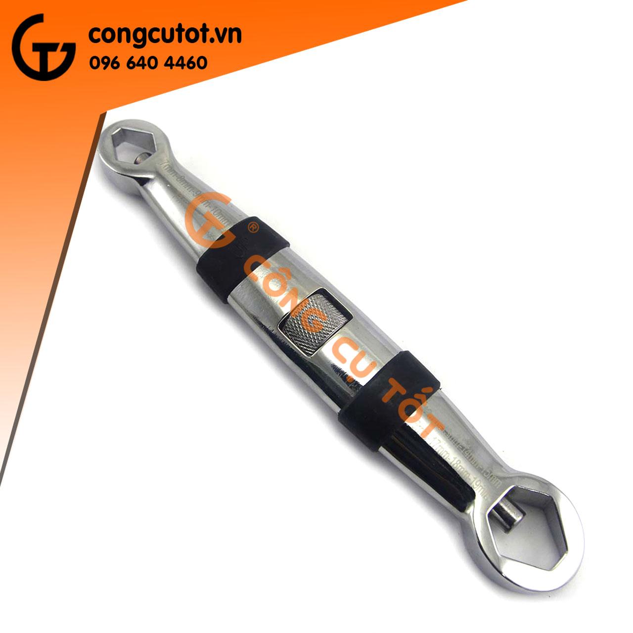 Cờ lê 2 đầu tròng đa năng 7-19mm