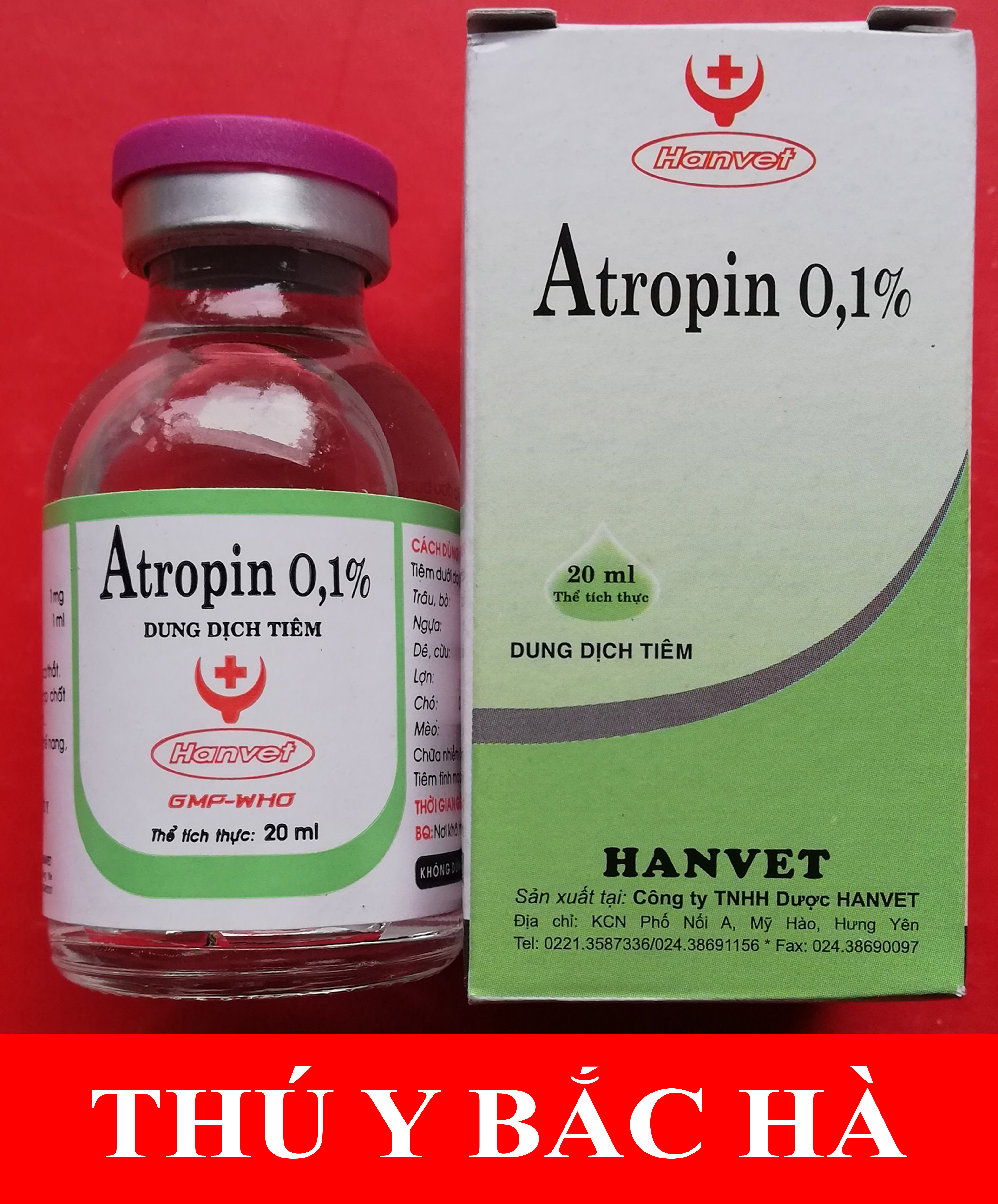 1 lọ Atropin 0,1% 20 ml Chống nôn cho chó mèo và Các loại vật nuôi