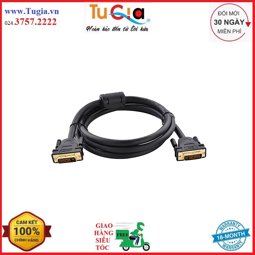 Cáp dvi ugreen 11607 dài 3 mét - hàng chính hãng