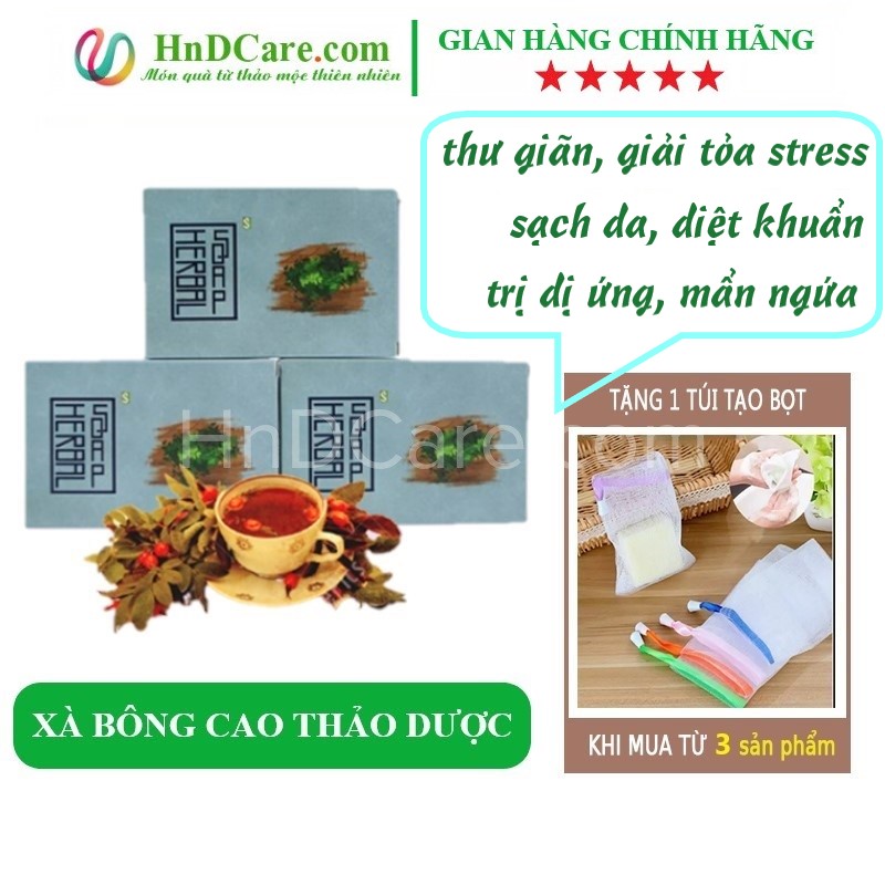 Xà bông cao thảo dược - xà bông xà phòng thảo dược sinh dược - 100% tự nhiên