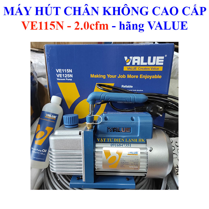 Máy hút chân không value 2.0 cfm ve115n 2.0c 2c - ve115n