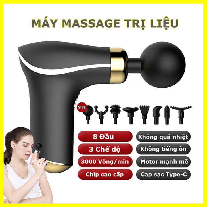    Bảo Hảnh 5 năm  Máy Mát Xa - Súng Massage Cầm Tay - Máy Massage Cầm Tay Nhật Bản Giúp Giãn Cơ Bắp - Đánh Tan Mỡ Bụng - vs 8 đầu masage Hiệu Quả.Máy Matxa cầm tay đa năng - Máy Đấm Lưng - Súng Mát xa Súng Mát Xa 