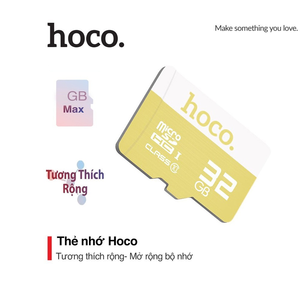 Thẻ nhớ tốc độ cao Hoco Micro SD tương thích rộng và mở rộng bộ nhớ cho mọi thiết bị