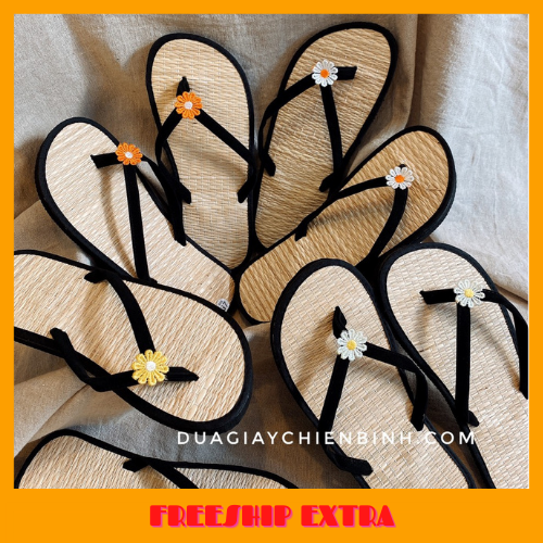 [HCM]ĐỘC QUYỀN - DÉP CHIẾU HANDMADE HOA ĐỘC QUYÊN DÚA