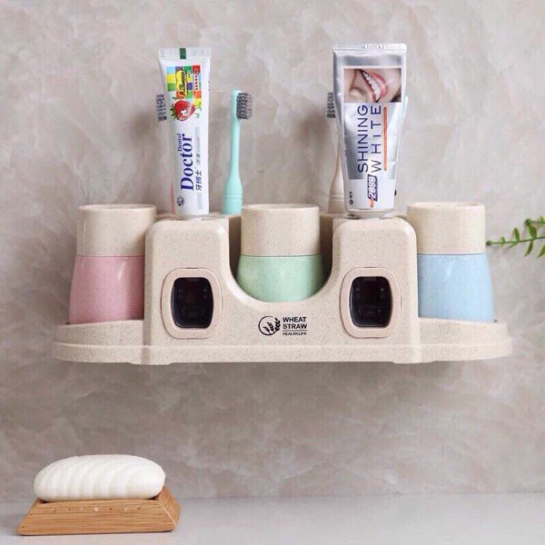 [HCM]Kệ Đựng Bàn Chải Và Kem Đánh Răng Đa Năng  Hộp Đựng Kem Đánh Răng Bàn Chải Treo Tường Kệ để bàn chải và kem đánh răng