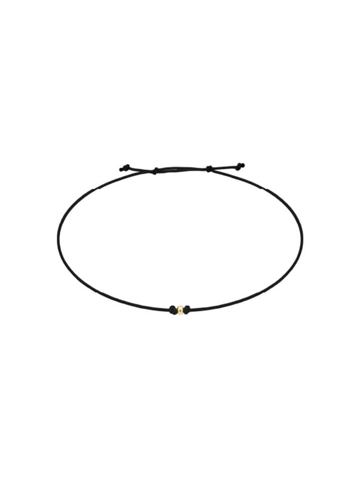 Vòng chỉ may mắn đính bi vàng 14k - moon jewelry
