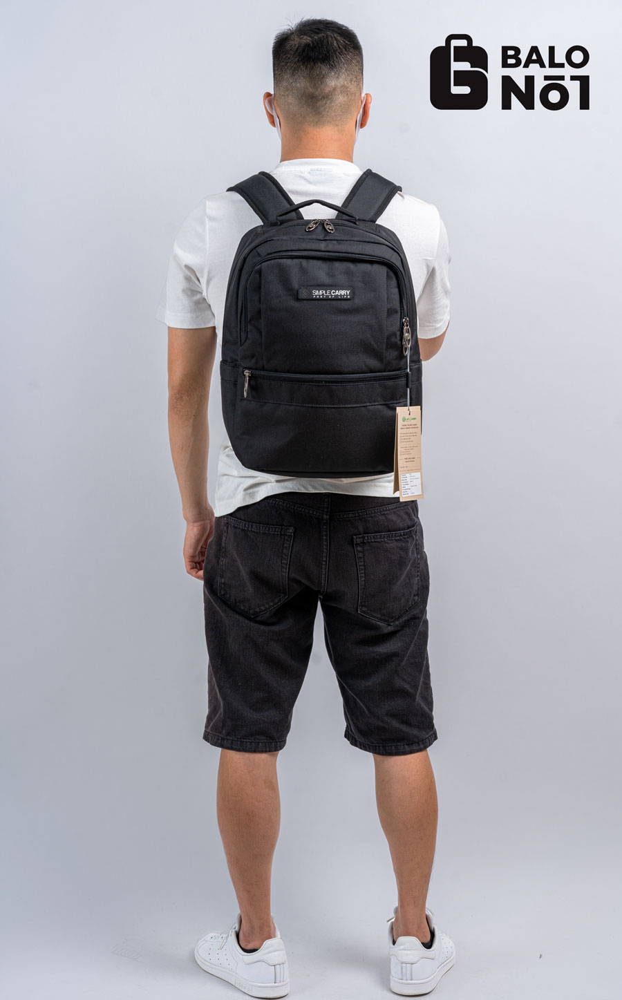 Balo thời trang cao cấp simple carry issac 6 black