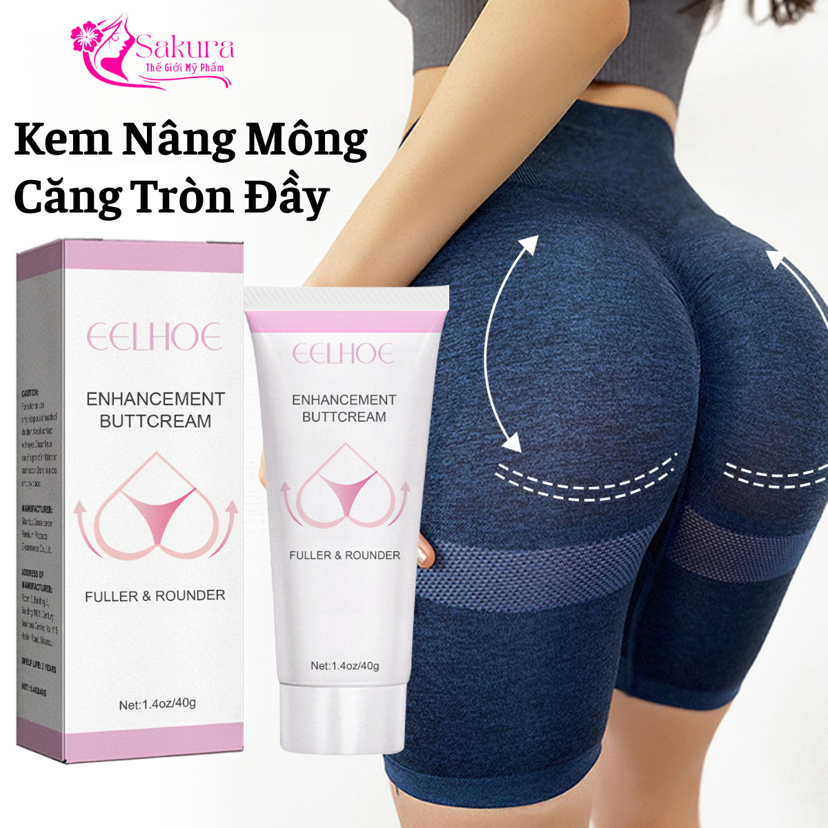 Kem massage mông căng tròn đầy đặn nâng vòng 3 quyến rũ