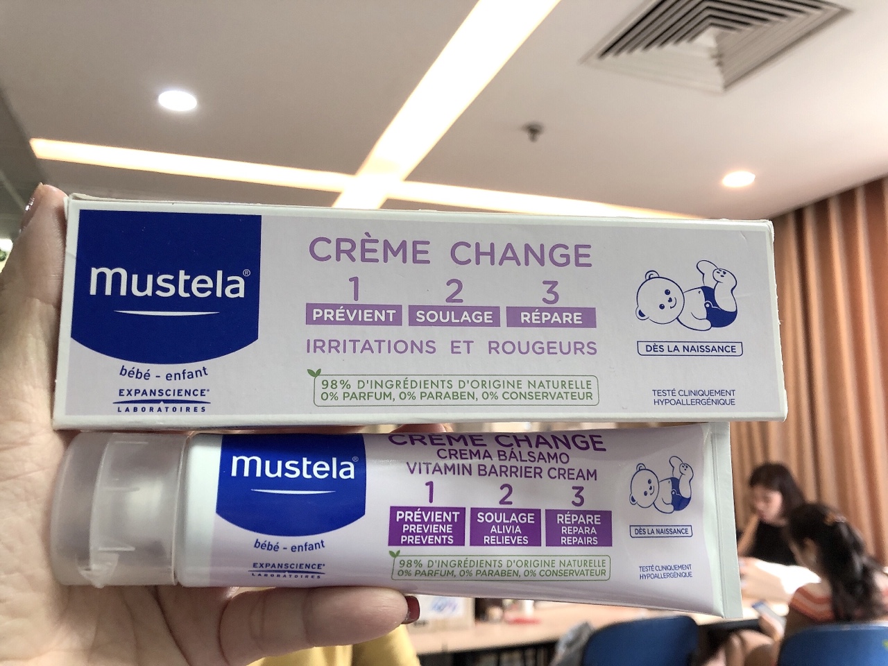 Kem dưỡng da vùng hăm tã cho bé mustela vitamin barrier cream 100ml