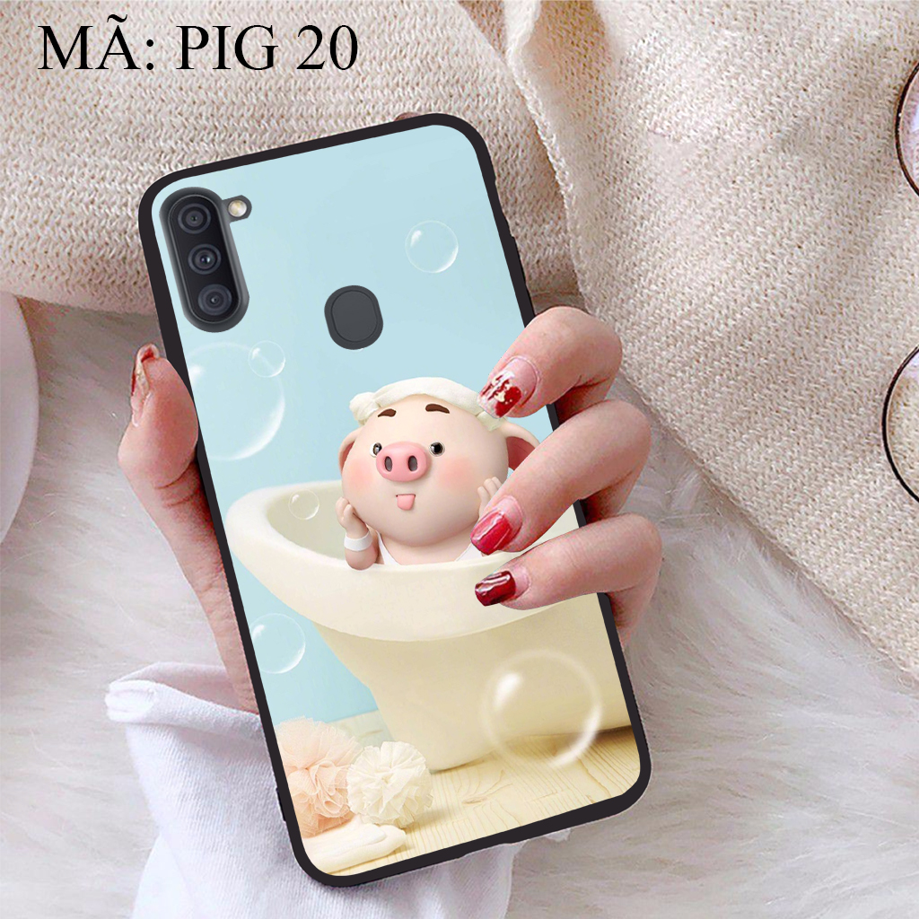 [HCM]Ốp lưng iCase dành cho Samsung Galaxy A11 viền dẻo TPU BST Pig Cute