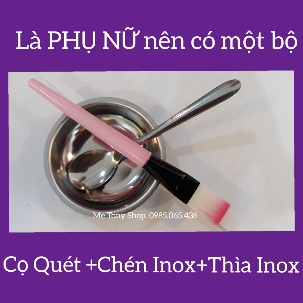 [Nguyên Bộ] Cọ QuétChén InoxThìa Inox Chuyên Dùng Đắp Mặt Nạ