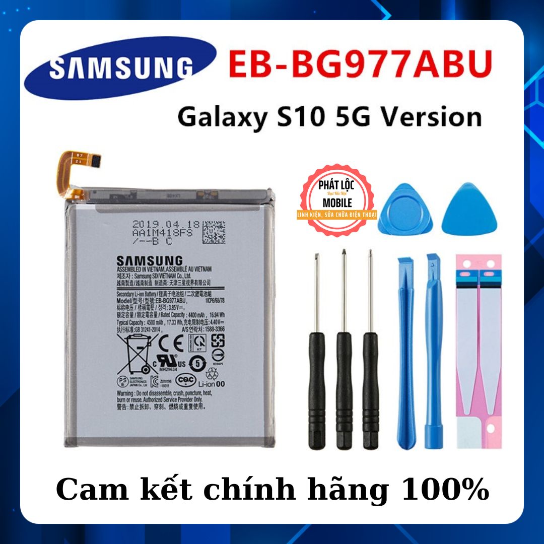 Pin samsung galaxy s10 5g zin chính hãng samsung sản xuất, dung lượng 4500mah, bảo hành pin samsung s10 5g 6 tháng