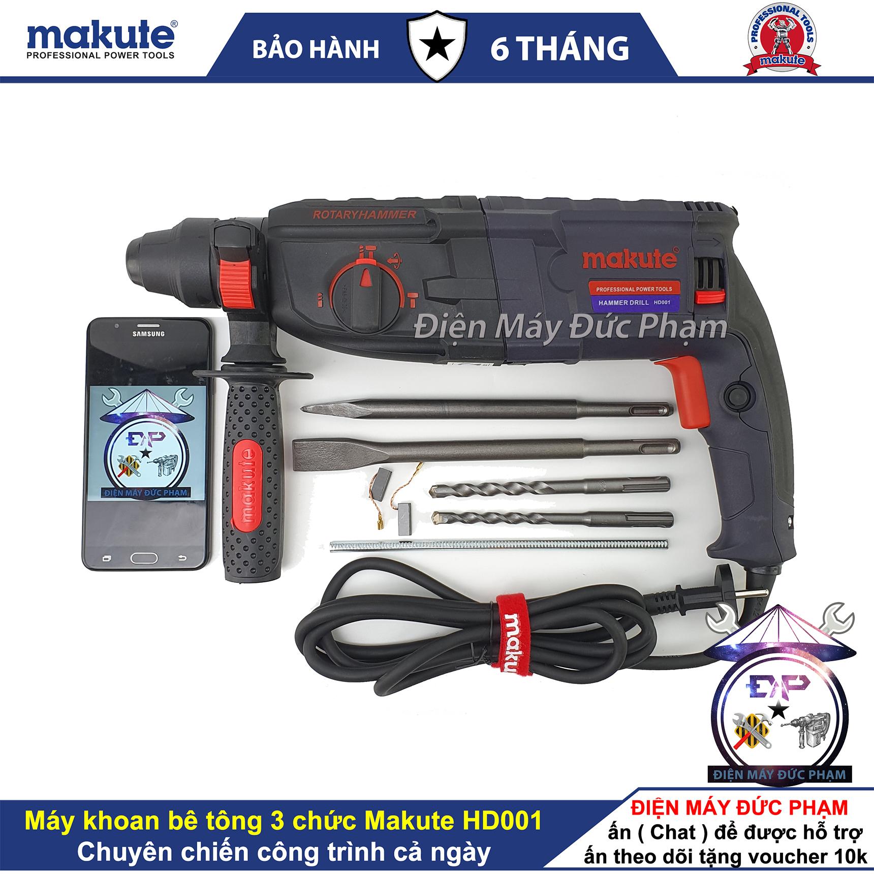 Máy khoan bê tông makute hd001 - công trình chiến cả ngày - bh 6 tháng
