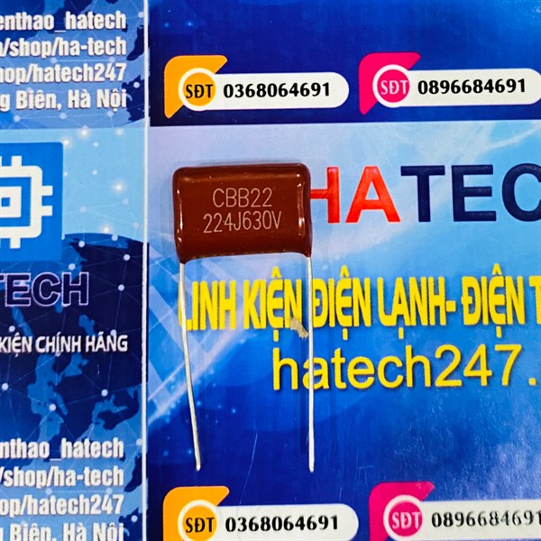 Tụ cbb 630v 224j 220nf 0.22uf 15mm