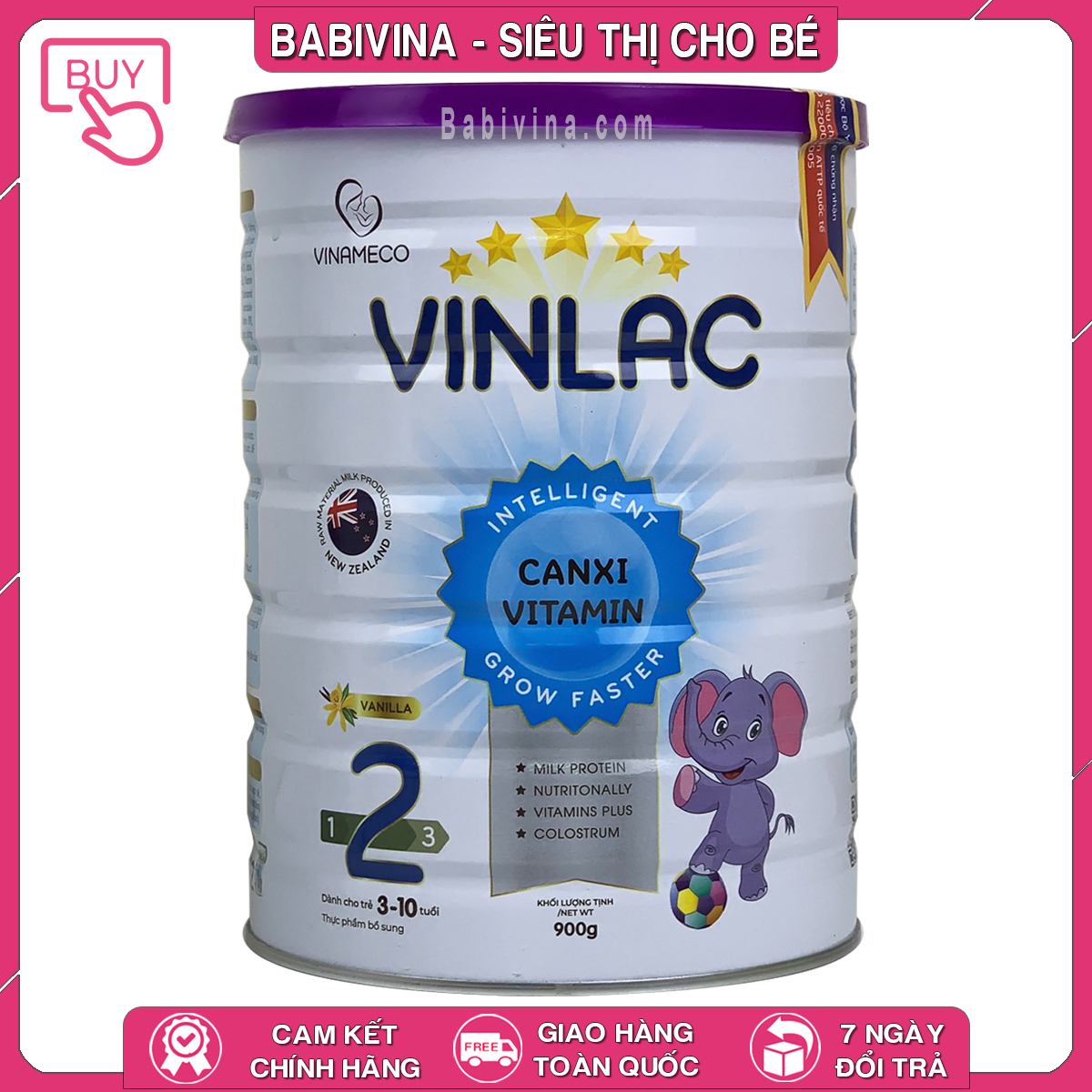 [CHÍNH HÃNG] Sữa Vinlac 2 900g | Trẻ Từ 3 Tuổi Trở Lên | BABIVINA