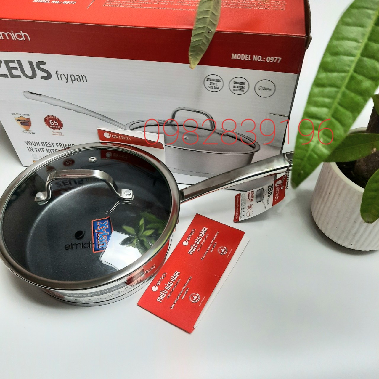 CHẢO INOX CHỐNG DÍNH 5 ĐÁY ELMICH ZEUS EL0977 SIZE 20CM