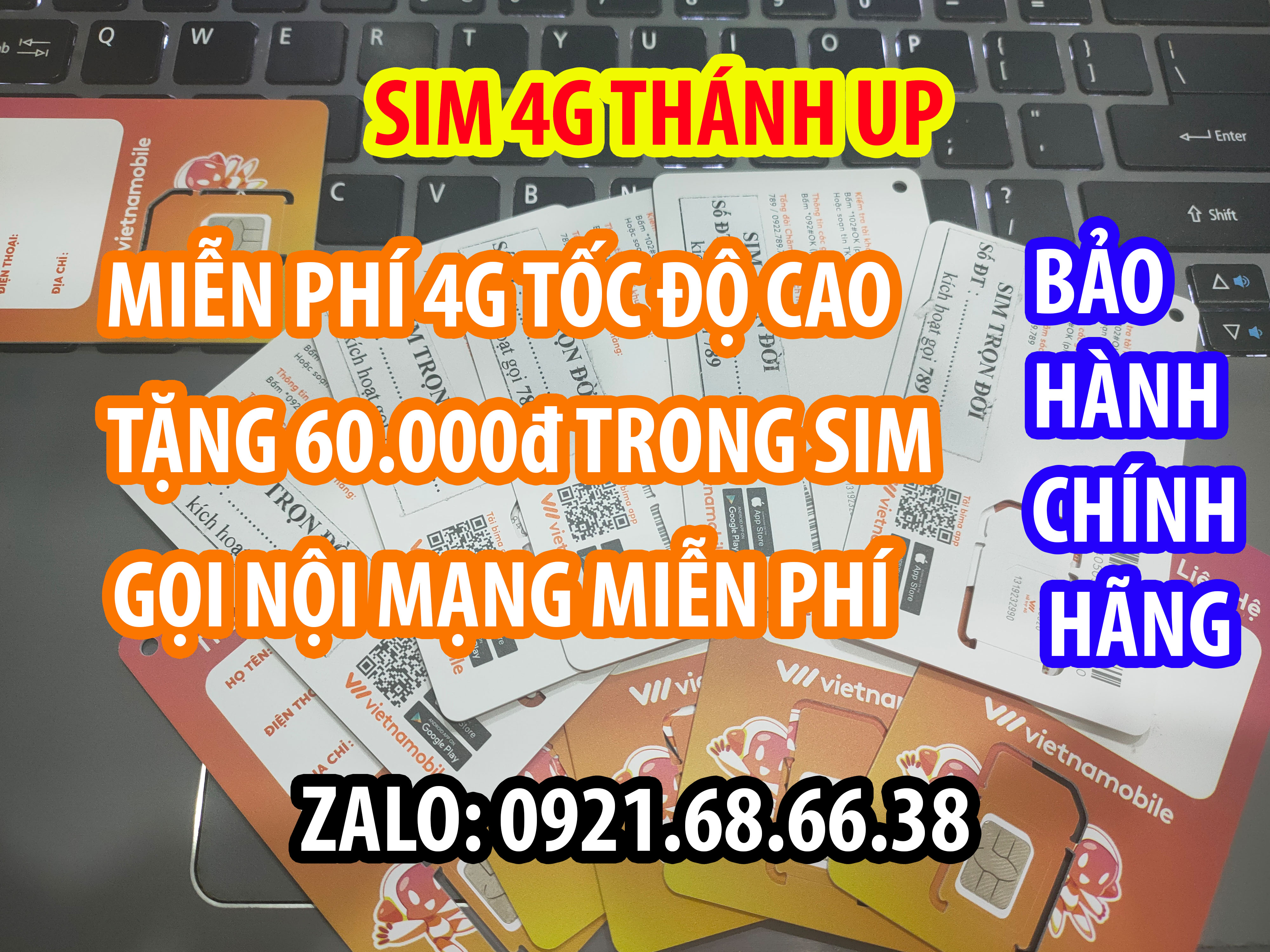 FREESHIP - CHƯA KÍCH HOẠT. [HCM]Sim 4G Vietnamobile Sim 4G Siêu Thánh Up - Khuyến Mãi Khủng 180Gb tốc độ cao - Tặng 60.000đ Vào Tài Khoản - Nghe Gọi Nội Mạng Miễn Phí