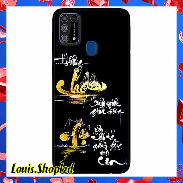 Ốp lưng dành cho samsung galaxy m31 - cha mẹ nền đen