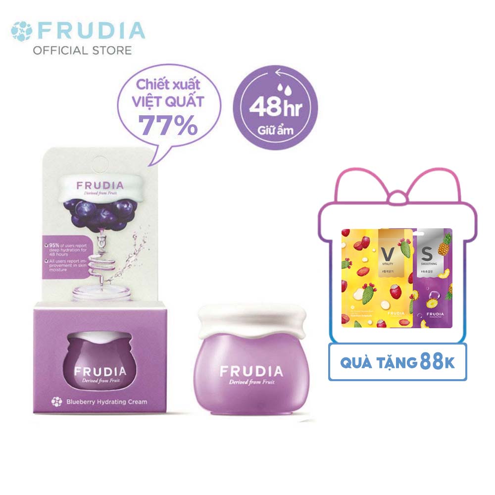 [Tặng 88K]Kem Dưỡng Ẩm Cho Da Chiết Xuất Việt Quất Frudia Blueberry Hydrating Cream 10g