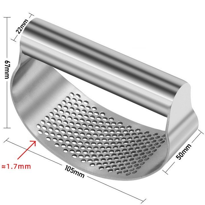 Dụng cụ dập tỏi, ép tỏi, nghiền tỏi inox, dụng cụ nghiền tỏi bằng thép không gỉ Garlic Press - MP958