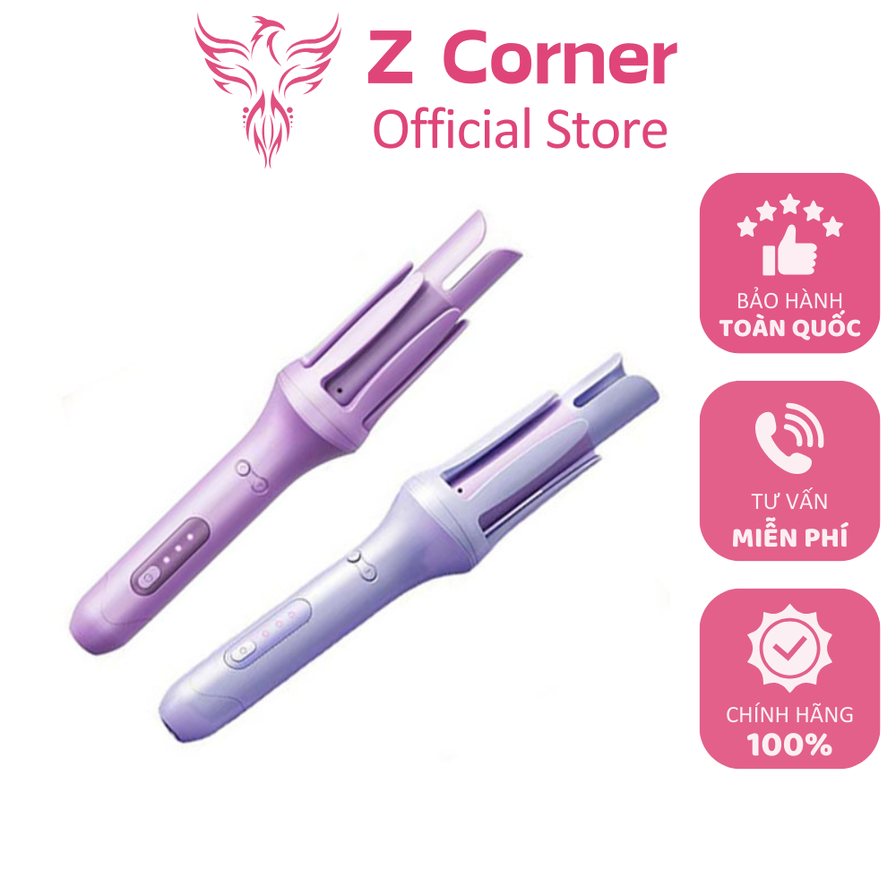 Máy uốn tóc tự xoay 360 độ cao cấp - máy uốn tóc xoăn tự động chỉnh nhiệt thông mình, khuếch tán ion âm bảo vệ tóc - máy uốn tóc xoay tự động 2 chiều đường kính 32mm, làm nóng 30s tạo kiểu phong cách