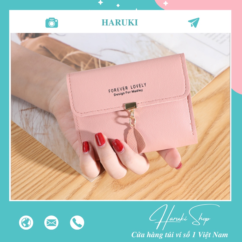 Ví nữ nhỏ gọn bỏ túi cầm tay mini cao cấp đựng tiền cute HARUKI VN05