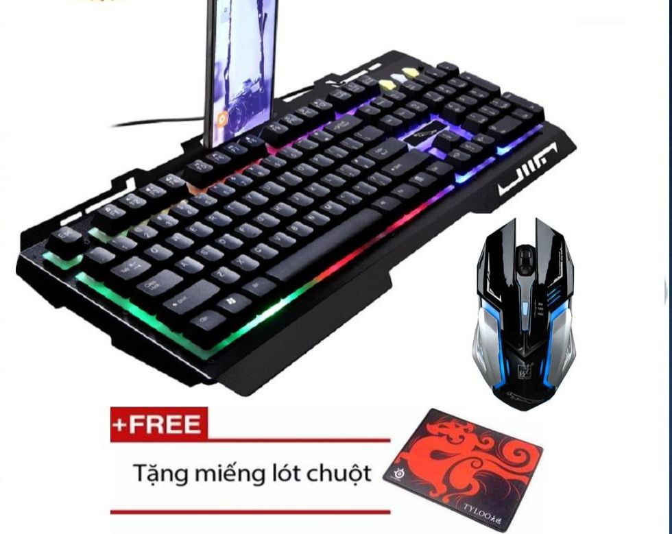 Bộ bàn phím và chuột chuyên game g700 led đa màu giả cơ siêu đẹp